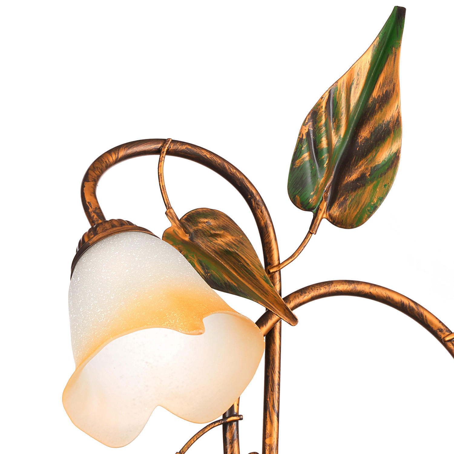 WANDLEUCHTE 40/48 cm   - Bronzefarben/Olivgrün, ROMANTIK / LANDHAUS, Glas/Metall (40/48cm)