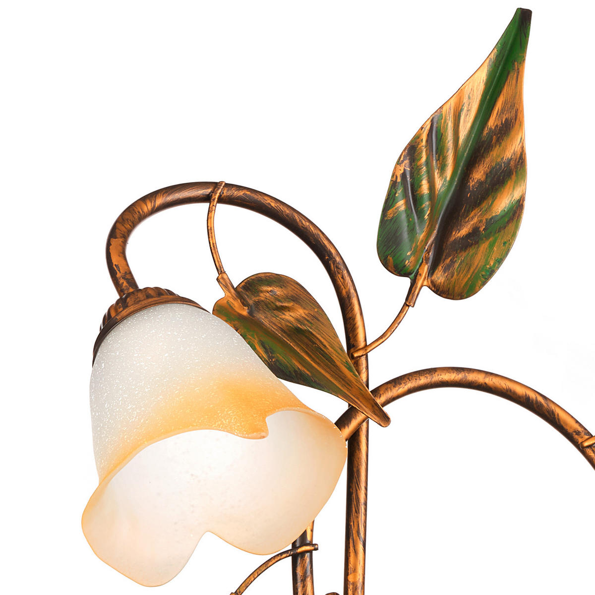 WANDLEUCHTE 40/48 cm   - Bronzefarben/Olivgrün, ROMANTIK / LANDHAUS, Glas/Metall (40/48cm)