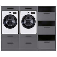 HAUSWIRTSCHAFTSRAUM 201/164/68 cm  in Anthrazit  - Anthrazit, MODERN, Holzwerkstoff (201/164/68cm) - home24