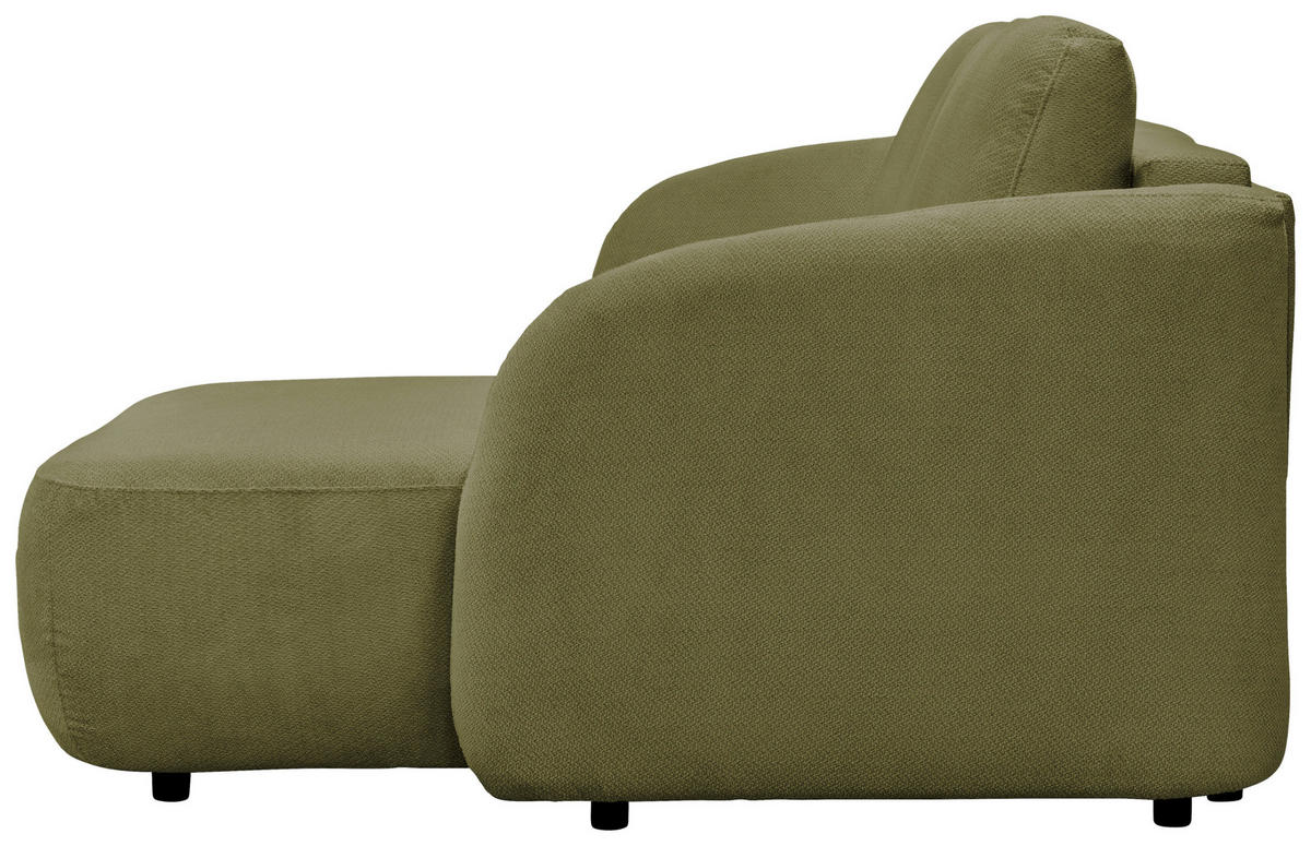 ECKSOFA PORTO Olivgrün  - Schwarz/Olivgrün, Design, Textil (270/154cm) - MID.YOU