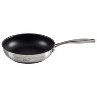 BRATPFANNE Bratpfanne PTFE-Antihaftbeschichtung 24 cm  - Edelstahlfarben/Schwarz, Basics, Metall (24cm) - Käfer