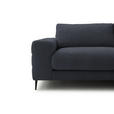 ECKSOFA  in Flachgewebe Dunkelgrau  253/177 cm  - Dunkelgrau/Schwarz, Design, Textil/Metall (253/177cm) - Dieter Knoll