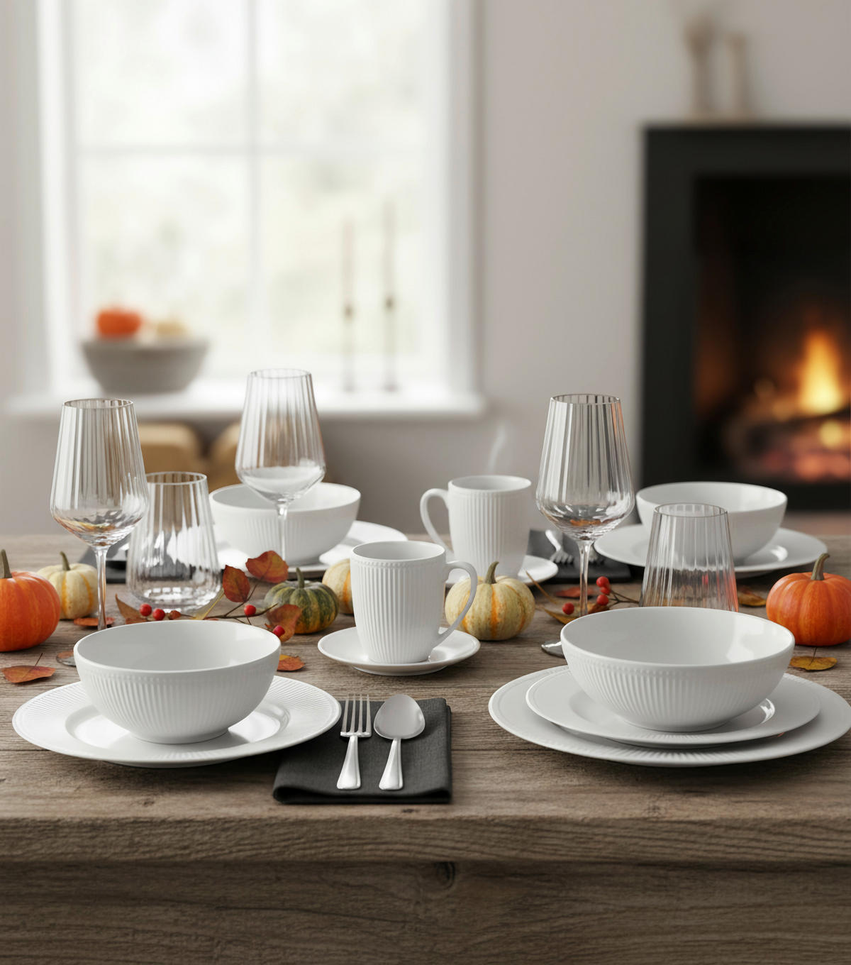 KOMBI SERVIS    24-dijelni   NELE  - bijela, Konvencionalno, keramika - Landscape