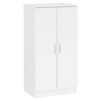 SCHUHSCHRANK 55/108/35 cm  - Weiss/Silberfarben, Konventionell, Holzwerkstoff/Metall (55/108/35cm) - MID.YOU