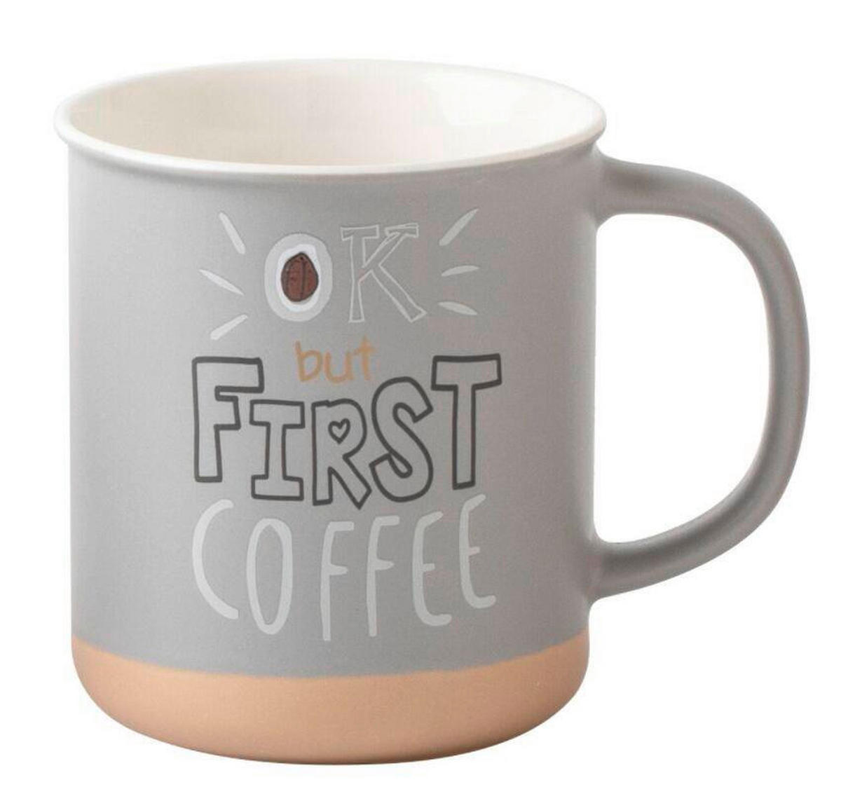 CANĂ PENTRU CAFEA 470 ml  - albastru/alb, Trend, ceramică (9,4/10,5cm) - Novel
