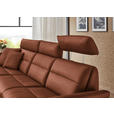ECKSOFA in Echtleder Cognac  169/298 cm  - Cognac/Schwarz, Design, Leder/Metall (169/298cm) - Dieter Knoll