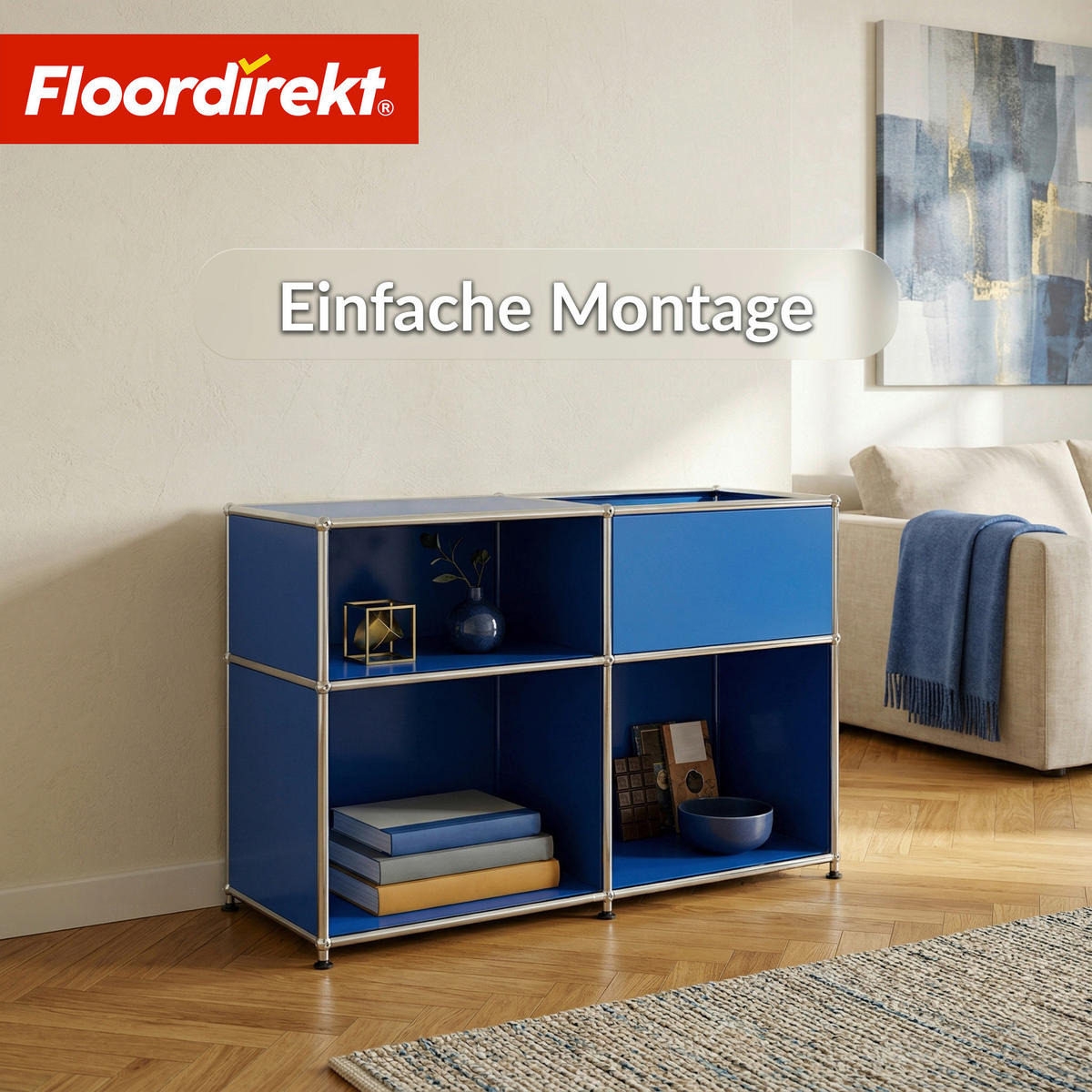 SIDEBOARD Concept Epure MK-030 88/65/40 cm  - Blau, Basics, Metall (88/65/40cm) - Floordirekt