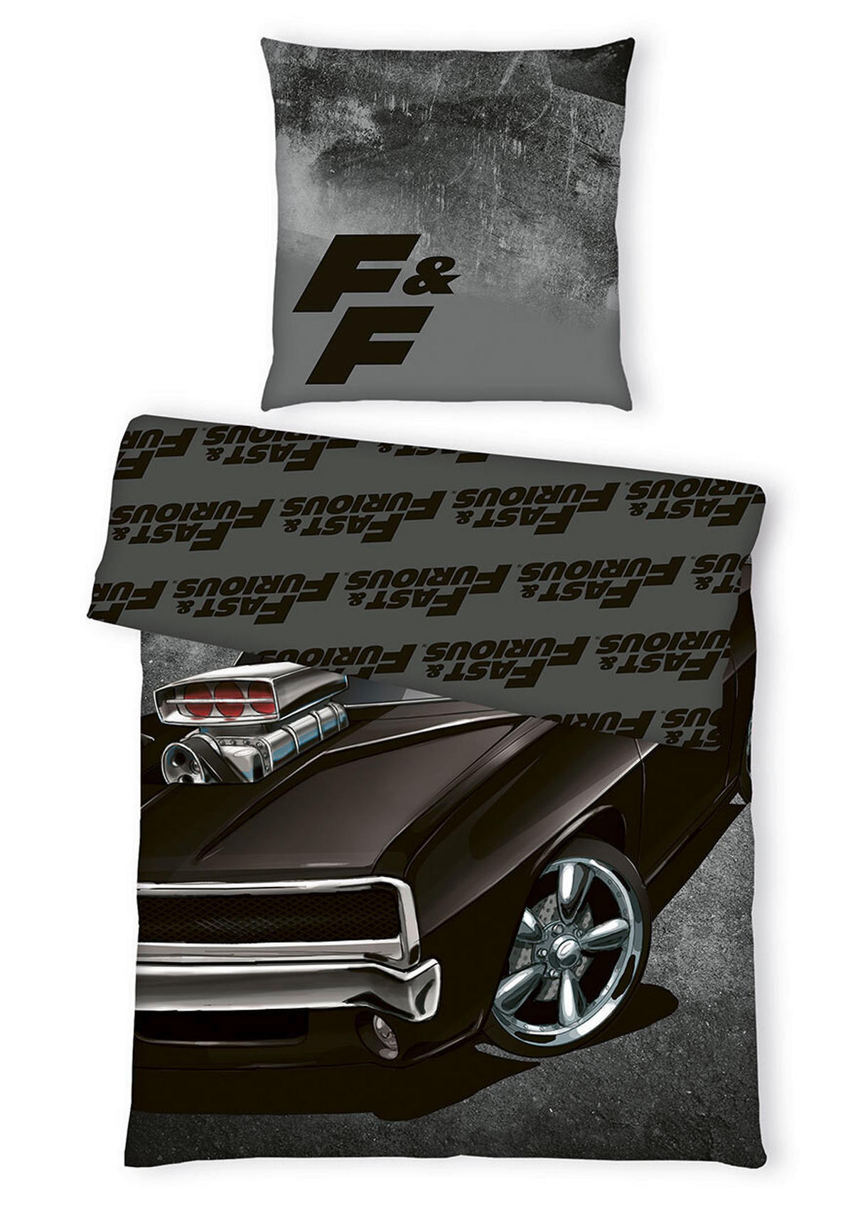 JUGENDBETTWÄSCHE Renforcé 135/200 cm  - Schwarz/Weiß, Trend, Textil (135/200cm) - Herding