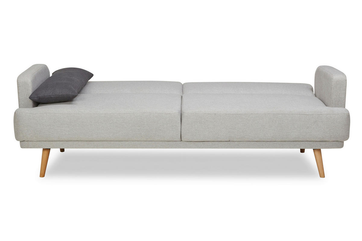 3-SITZER-SOFA Webstoff Hellgrau  - Dunkelgrau/Hellgrau, MODERN, Holz/Textil (214/83/86cm) - Livetastic