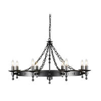TAKKRONA Graphite 95/61 cm  - grafitfärgad, Romantik / Lanthus, metall (95/61cm) - Elstead Lighting