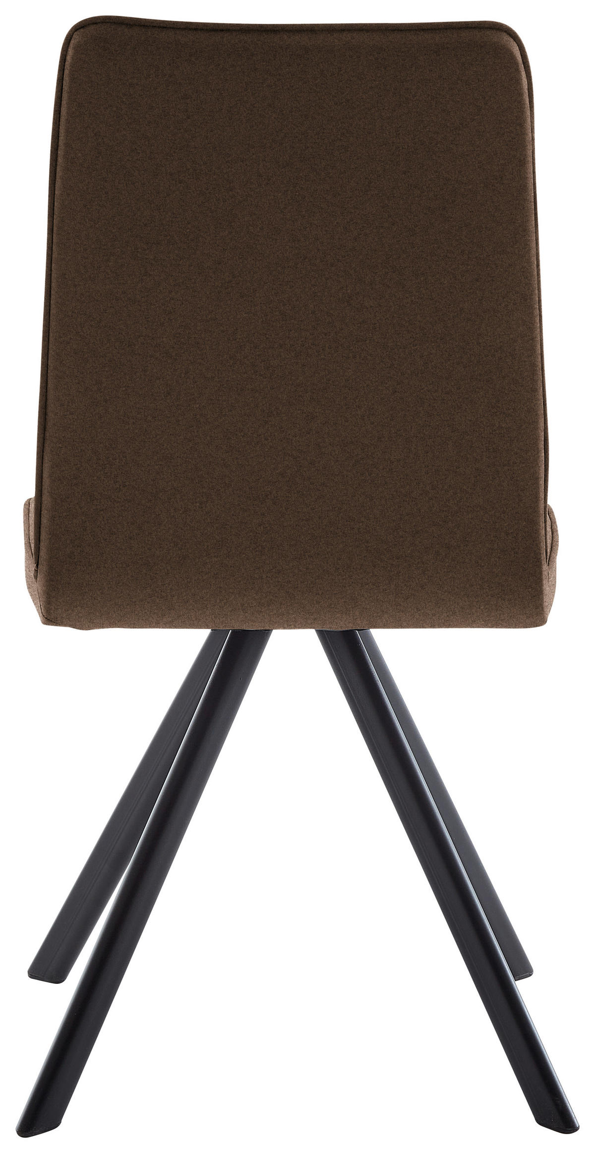 STUHL  in Eisen Flachgewebe  - Dunkelbraun/Schwarz, Design, Textil/Metall (48/93/60cm) - Cantus