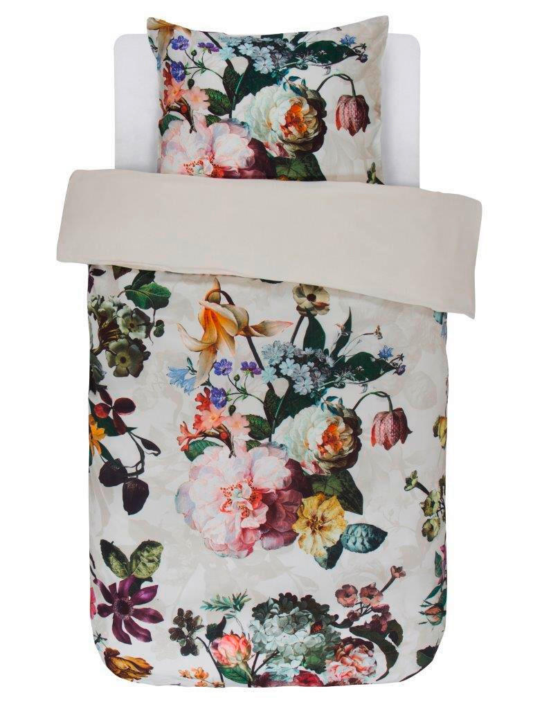WENDEBETTWÄSCHE FLEUR DUVET COVER Satin 155/220 cm  - Creme, Trend, Textil (155/220cm) - Essenza