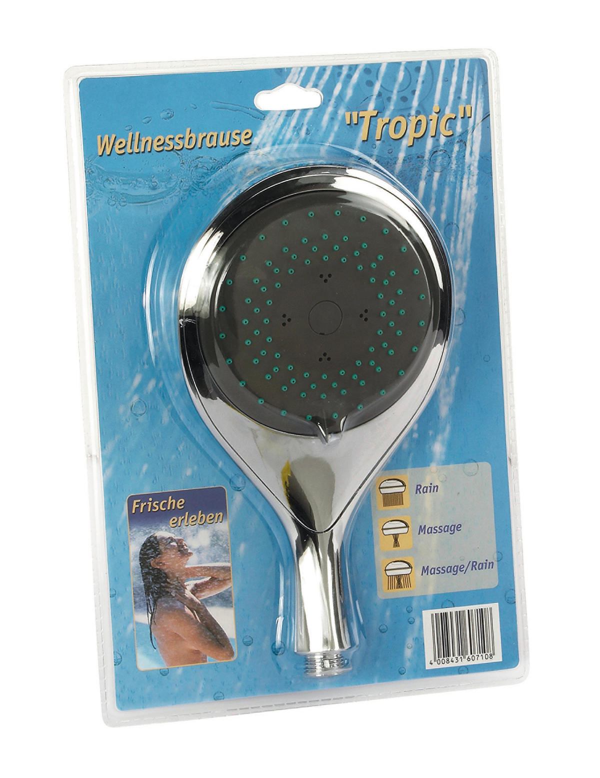 Brausegarnitur Tropic  - Chromfarben, Kunststoff - Schütte