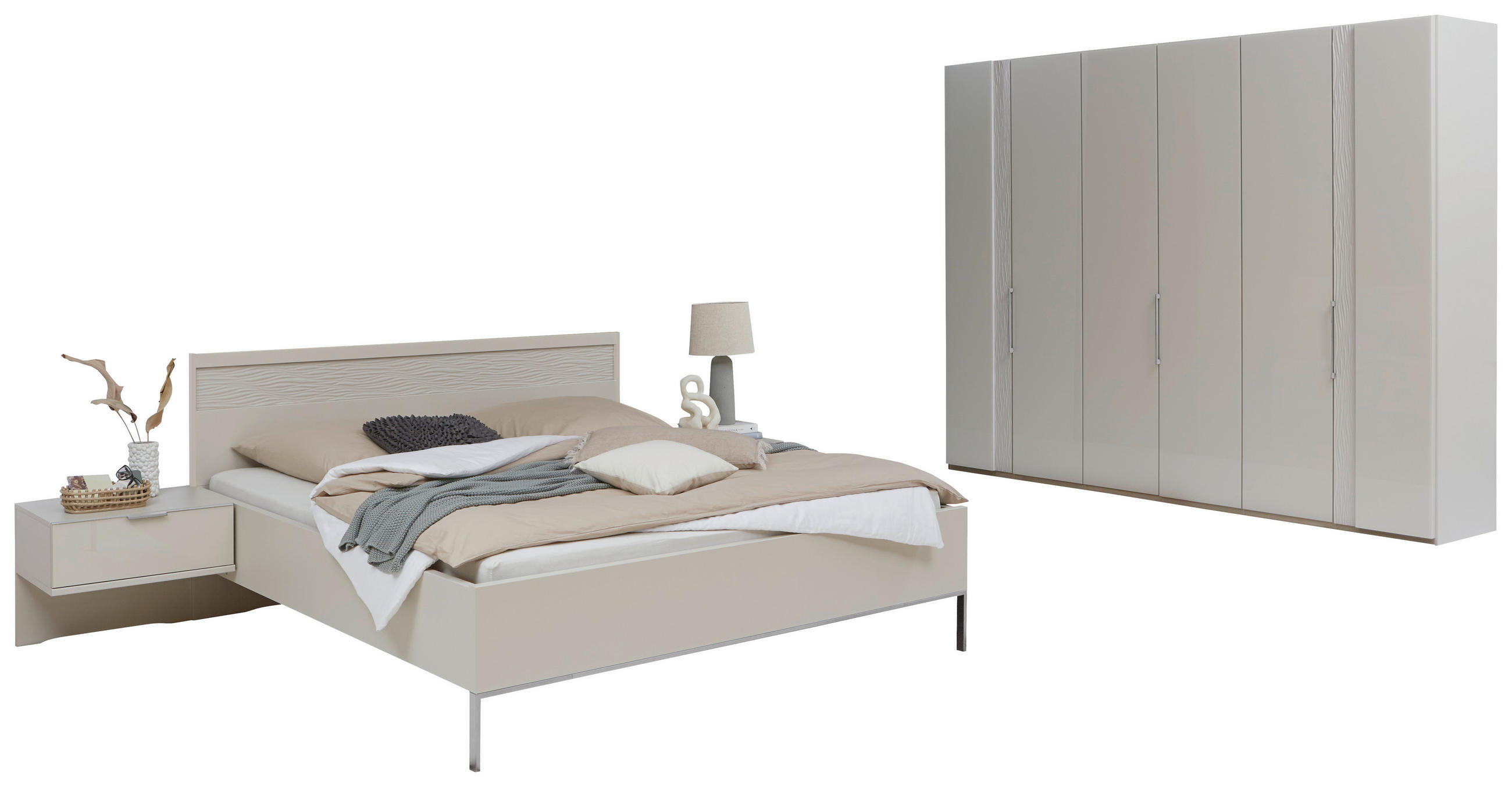 SCHLAFZIMMER Champagner  - Champagner, Design, Glas/Holzwerkstoff (180/200cm) - Dieter Knoll