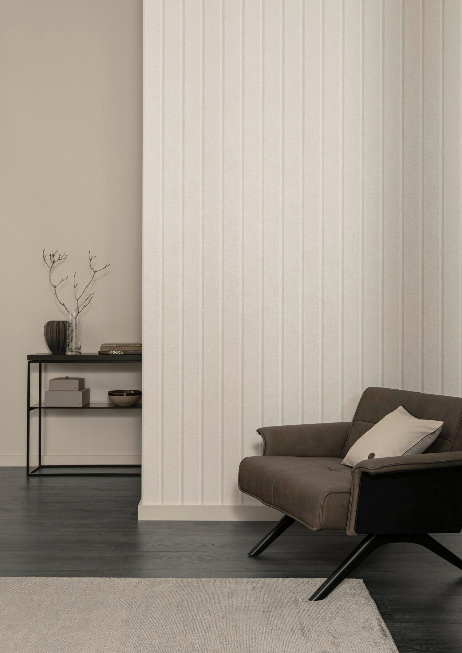 VLIESTAPETE 10.05 m J! STRIPES  - Beige, Design, Textil (53/1005cm) - Joop!