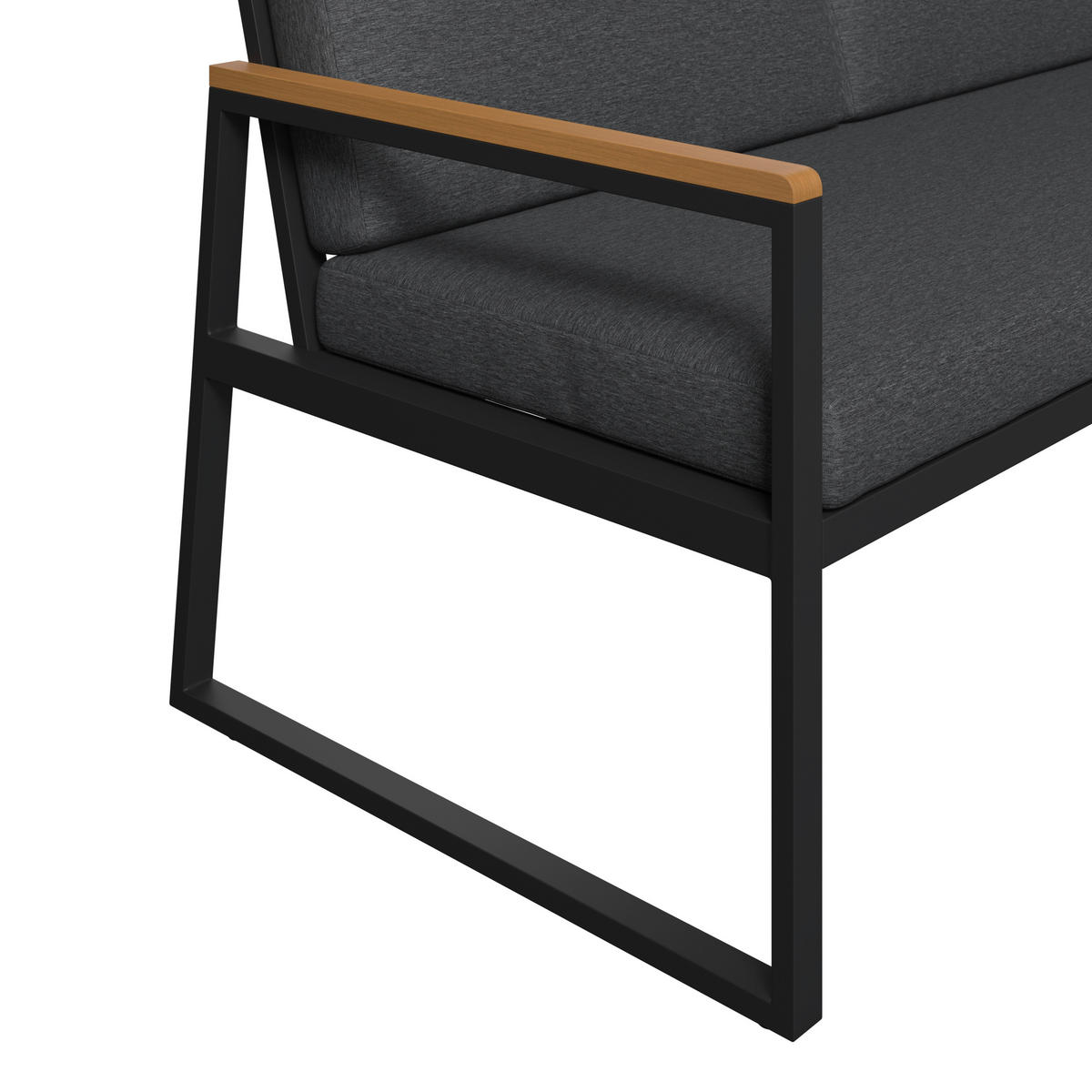 DINING-LOUNGESET Eisen  - Anthrazit/Naturfarben, MODERN, Kunststoff/Textil (230/80/230cm) - Ambia Garden