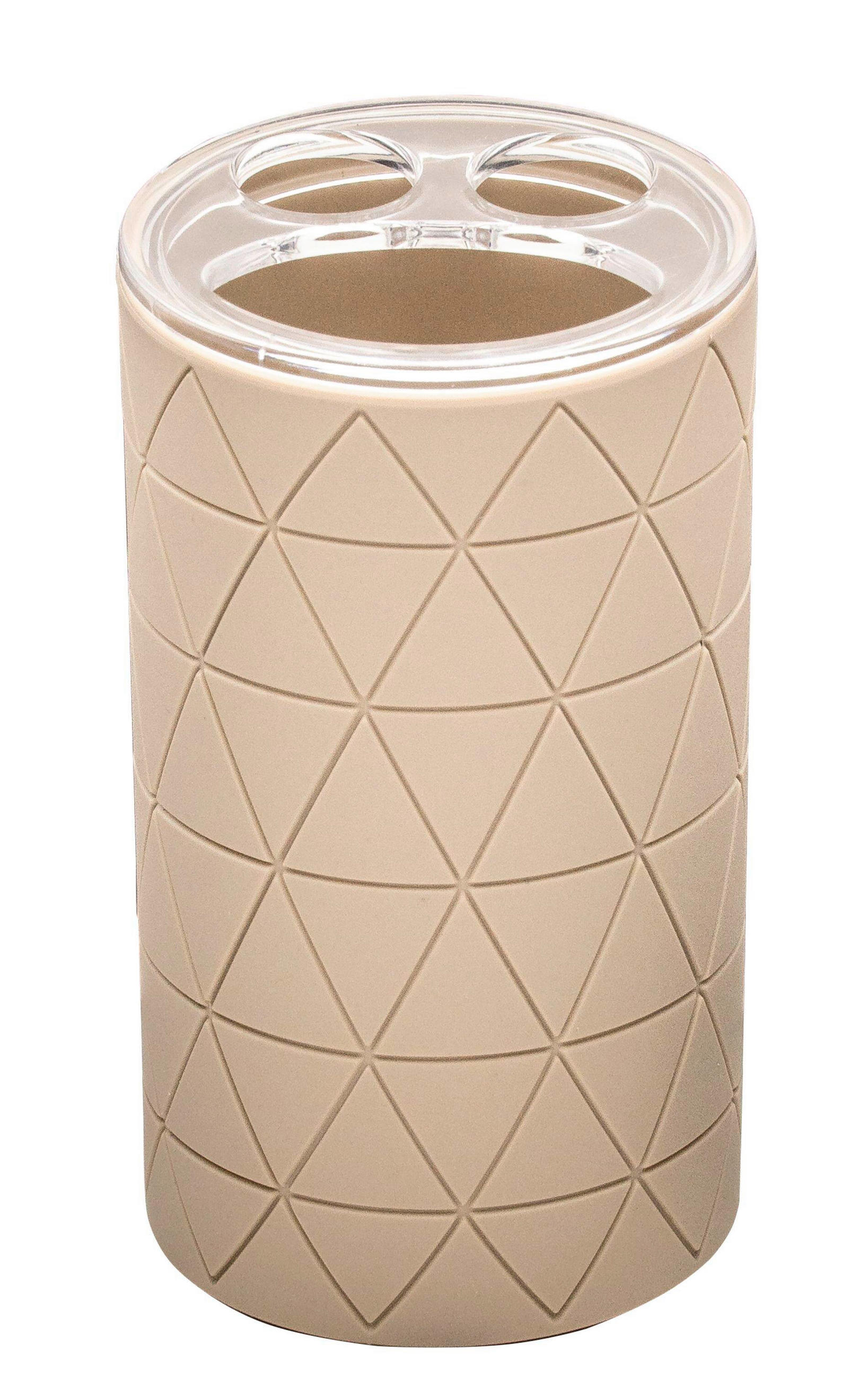 ZAHNPUTZBECHER Kunststoff  - Beige, Basics, Kunststoff (7,1/12/7,1cm) - Sadena