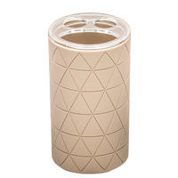 ZAHNPUTZBECHER Kunststoff  - Beige, Basics, Kunststoff (7,1/12/7,1cm) - Sadena