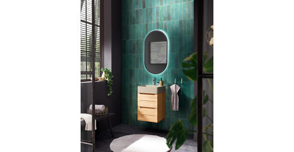 WASCHBECKEN 42/13/42 cm  - Hellgrau, Basics, Stein (42/13/42cm) - Linea Natura