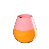 VAZA  keramika  - temno rumena/svetlo roza, Basics, keramika (9/18cm) - ASA