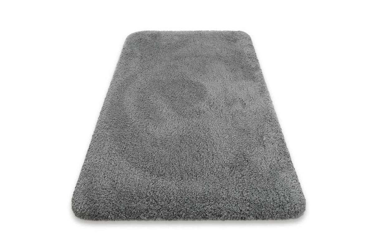 BADTEPPICH Schieferfarben 55/65 cm  - Schieferfarben, Basics, Kunststoff/Textil (55/65cm) - WECON HOME BASIC