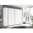 KLEIDERSCHRANK  in Weiß  - Alufarben/Weiß, KONVENTIONELL, Holzwerkstoff/Kunststoff (267/205/57cm) - Carryhome