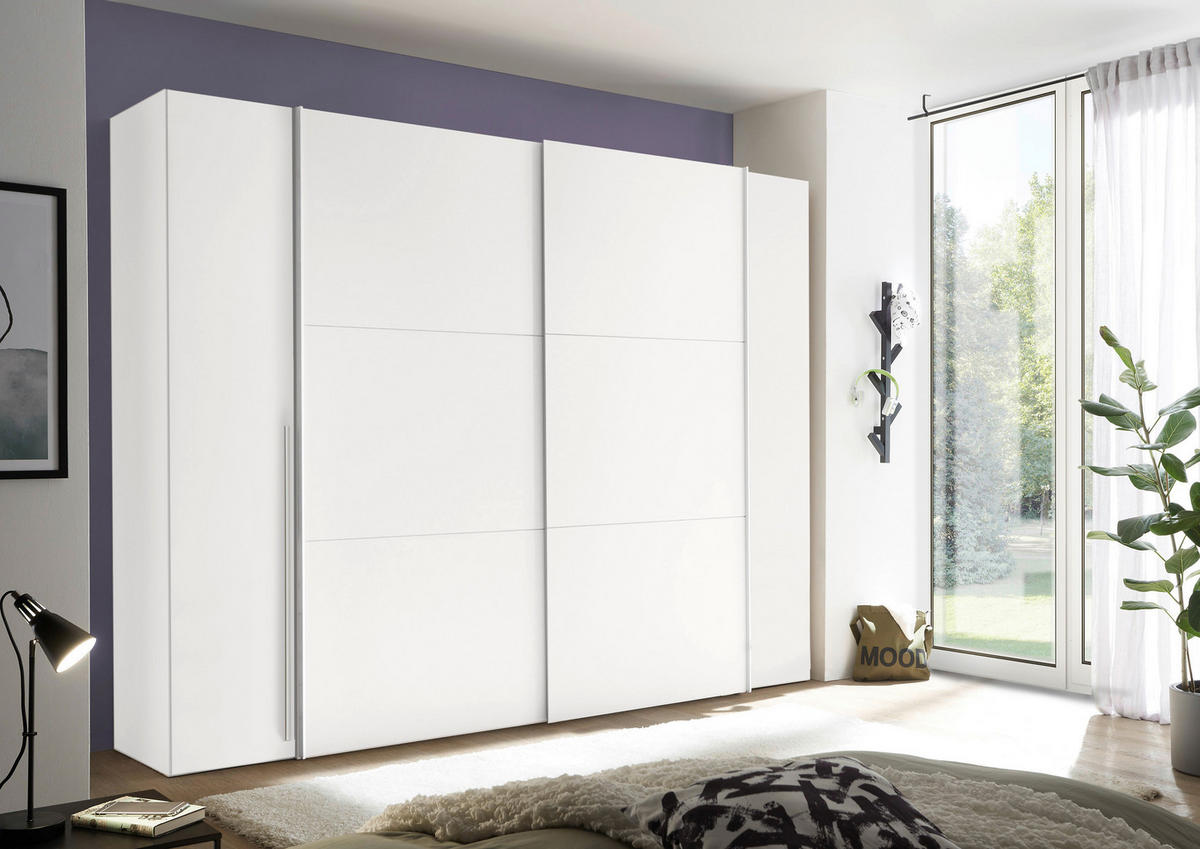 ORMAR ZA ODJEĆU bijela   - bijela/boje aluminija, Konvencionalno, drvni materijal/metal (267/205/57cm) - Ti'me