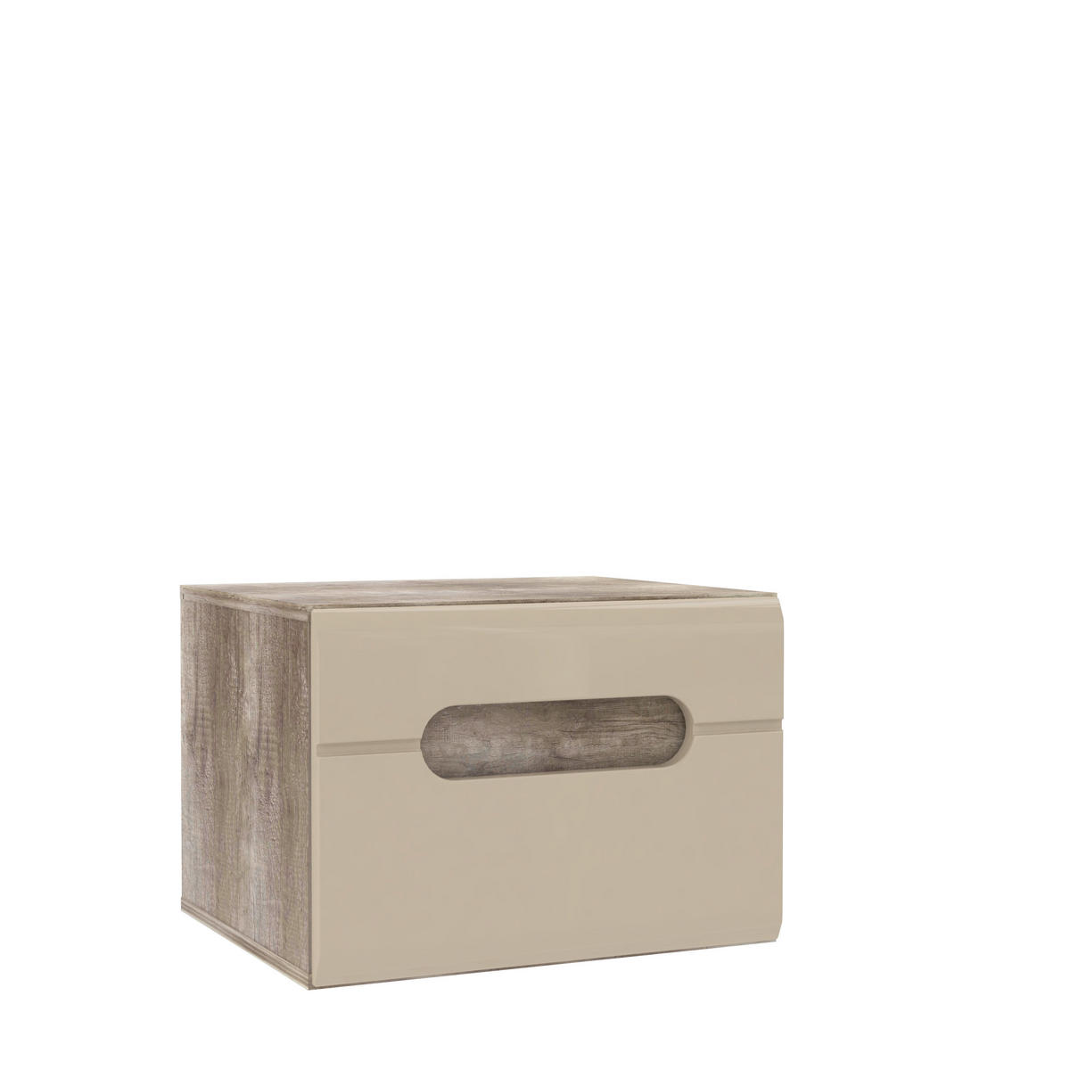 NOPTIERĂ in culoare lemn stejar, bej  - bej/culoare lemn stejar, Design, material pe bază de lemn (50/37/43,2cm) - Hom`in