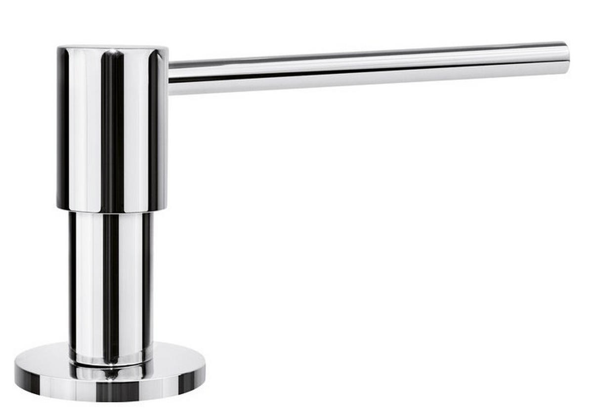 SPÜLMITTELSPENDER  - Chromfarben, Basics, Metall (4,5/8/12,7cm) - Blanco