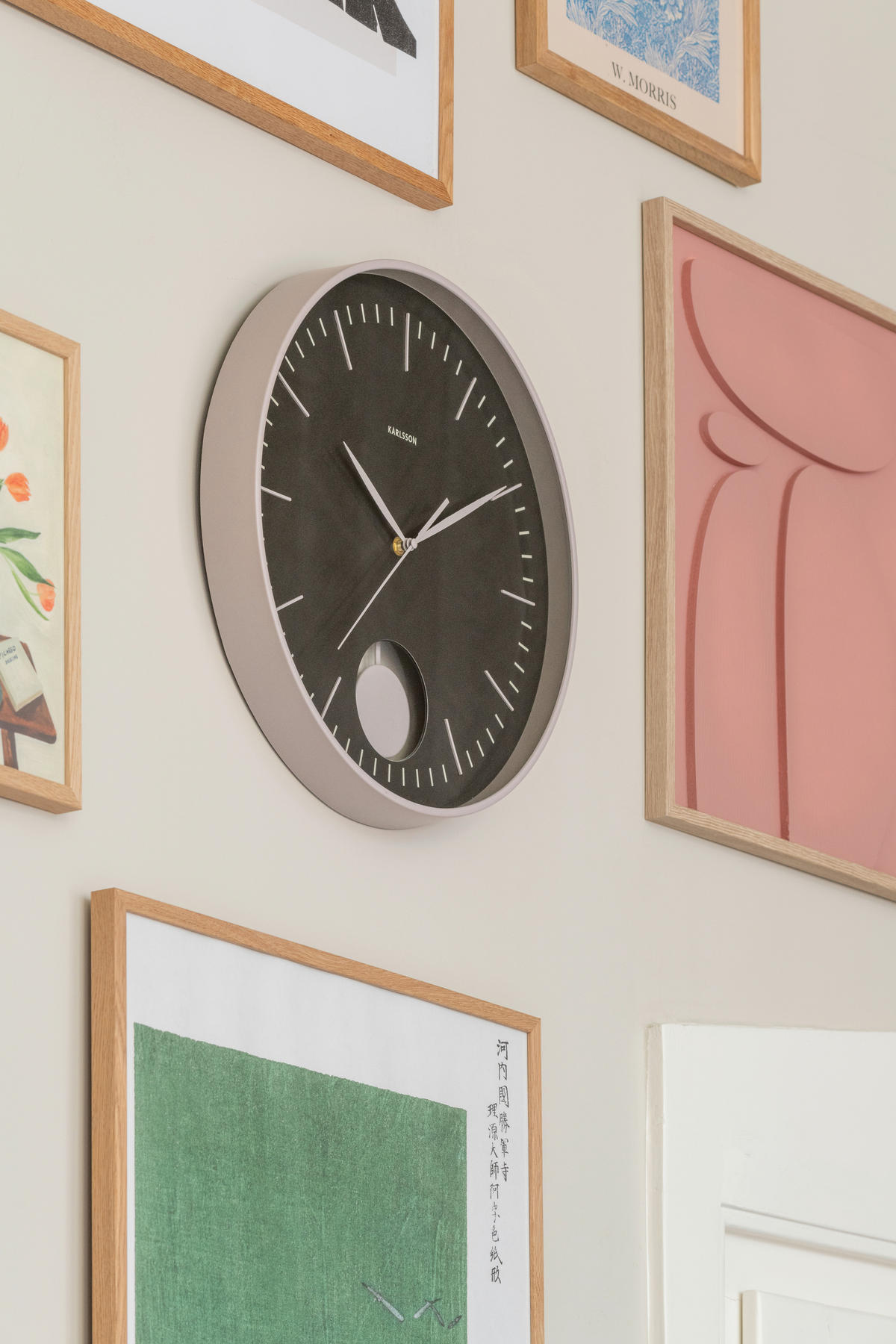 WANDUHR Schwarz  - Schwarz, Basics, Kunststoff (41cm) - Karlsson