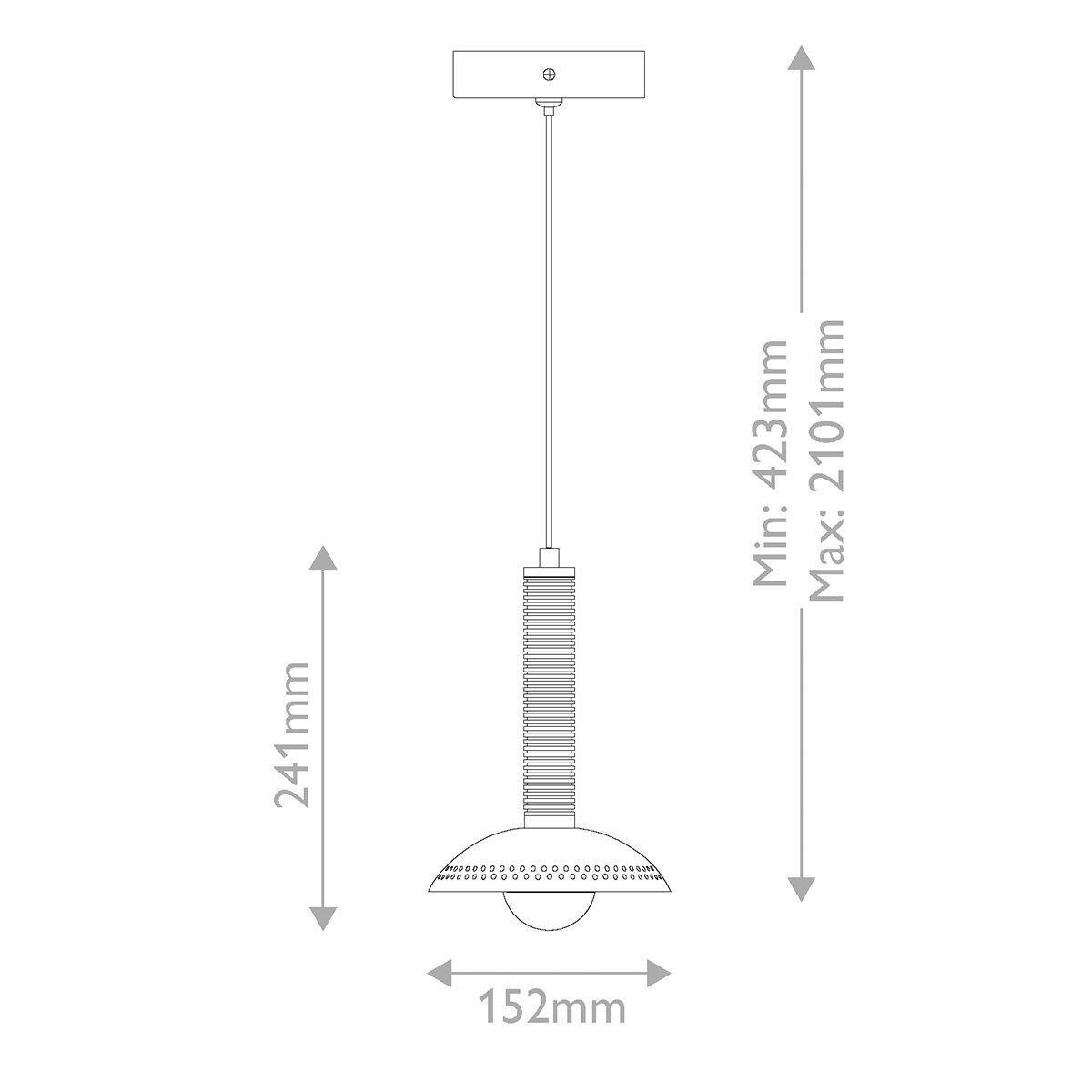 LED-HÄNGELEUCHTE Alora Mood 15,2/24,1 cm  - Walnussfarben/Schwarz, Design, Glas/Metall (15,2/24,1cm) - Elstead Lighting