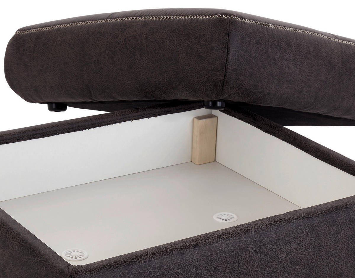 HOCKER Anthrazit  - Anthrazit/Beige, MODERN, Textil/Metall (78/49/69cm) - Sit & More