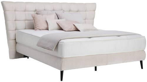BOXSPRINGBETT 160/200 cm  in Beige  - Beige/Schwarz, Design, Holz/Holzwerkstoff (160/200cm) - Esposa