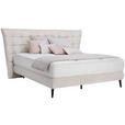 BOXSPRINGBETT 160/200 cm  in Beige  - Beige/Schwarz, Design, Holz/Holzwerkstoff (160/200cm) - Esposa