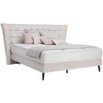 BOXSPRINGBETT 160/200 cm  in Beige  - Beige/Schwarz, Design, Holz/Holzwerkstoff (160/200cm) - Esposa