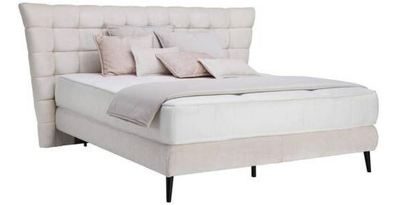 BOXSPRINGBETT 160/200 cm in Beige - Beige/Schwarz, Design, Holz/Holzwerkstoff (160/200cm) - Esposa
