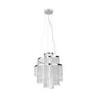 LED-HÄNGLAMPA 38/150 cm  - kromfärg/transparent, Klassisk, metall/plast (38/150cm)