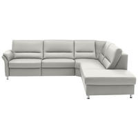 ECKSOFA in Echtleder Weiss  - Weiss/Beige, Design, Leder/Metall (288/249cm) - Beldomo Premium