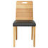 STUHL Echtleder Kernbuche massiv Dunkelbraun - Dunkelbraun/Braun, Design, Leder/Holz (46/91/57cm) - Moderano