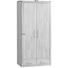 KLEIDERSCHRANK in massiv Eiche Eichefarben - Eichefarben/Grau, Natur, Holz/Holzwerkstoff (100/212/60cm) - Linea Natura KLEIDERSCHRANK in massiv Eiche Eichefarben - Eichefarben/Grau, Natur, Holz/Holzwerkstoff (100/212/60cm) - Linea Natura