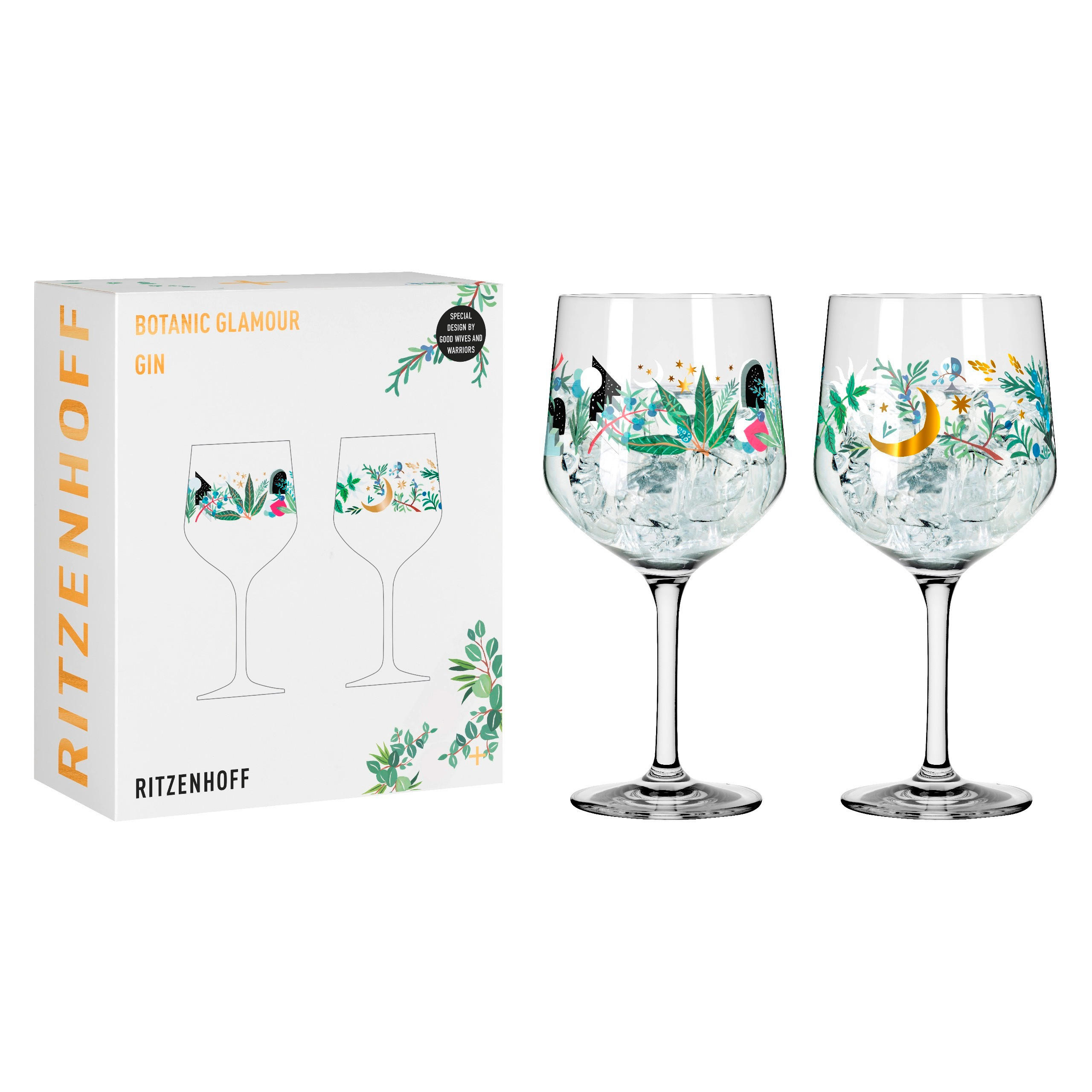GINGLAS 720 ml 2-teilig  - Multicolor, LIFESTYLE, Glas (10,7/10,7/21,8cm) - Ritzenhoff