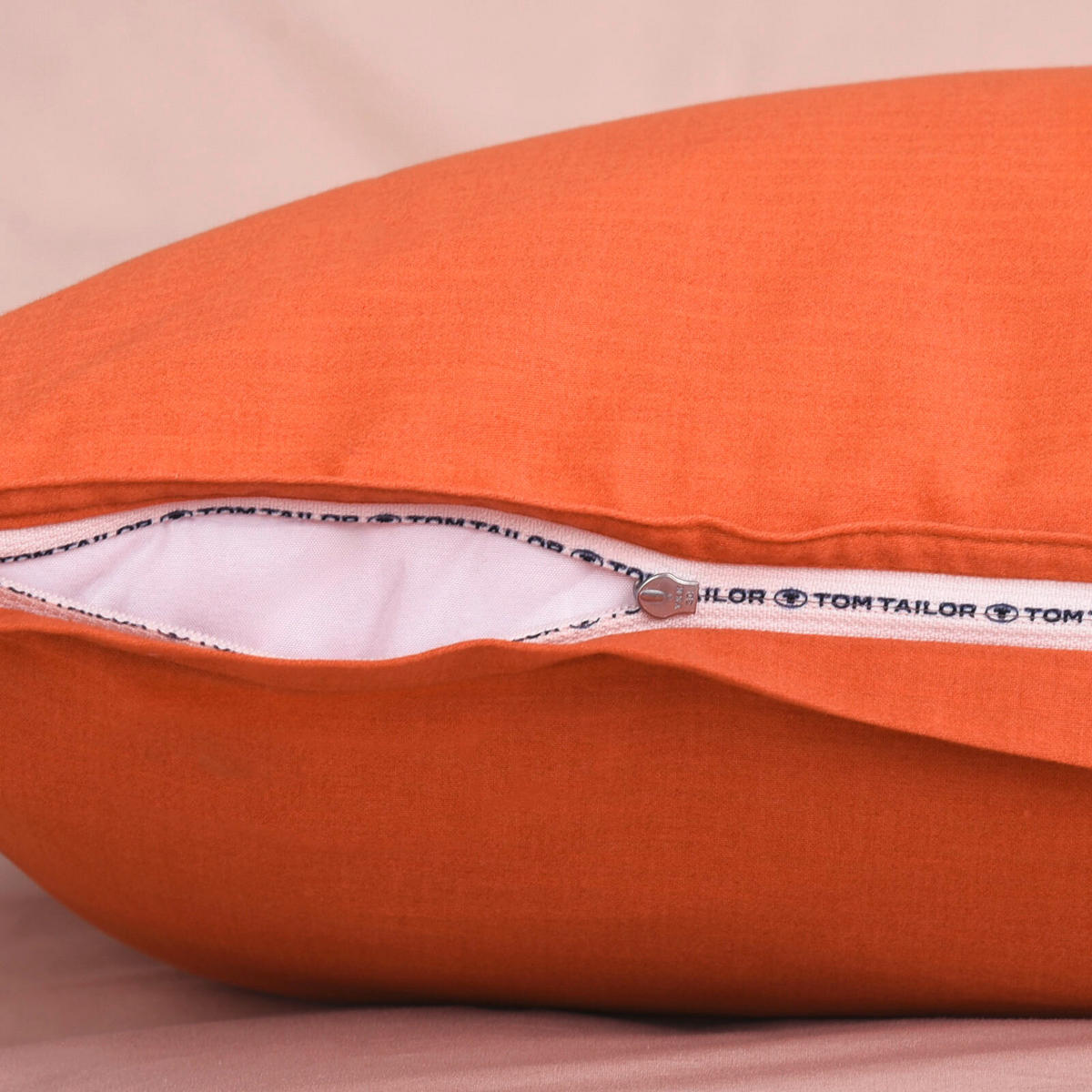 WENDEBETTWÄSCHE Satin 155/220 cm  - Koralle, Basics, Textil (155/220cm) - Tom Tailor