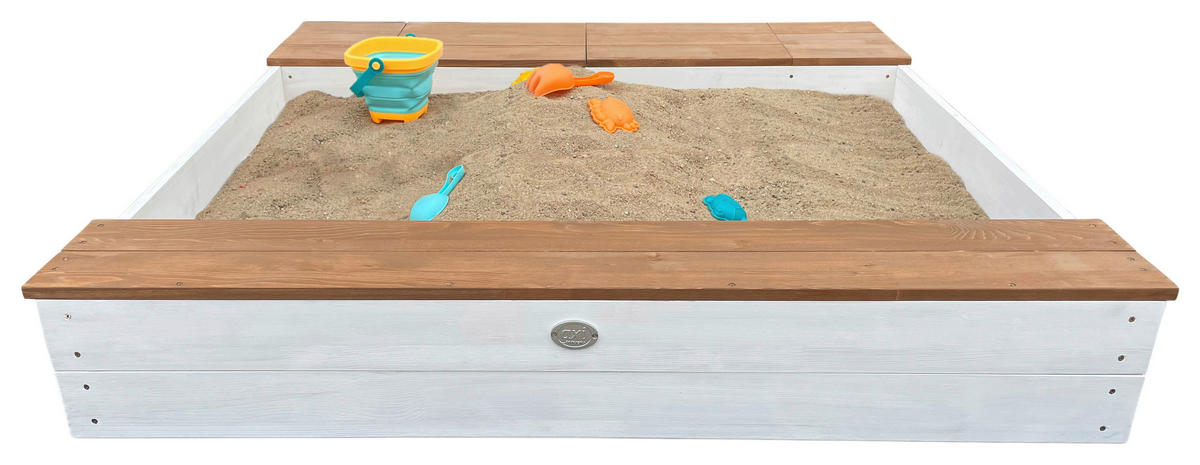 SANDKASTEN  - Braun/Weiß, KONVENTIONELL, Holz (117/18,7/119cm) - Ambia Garden