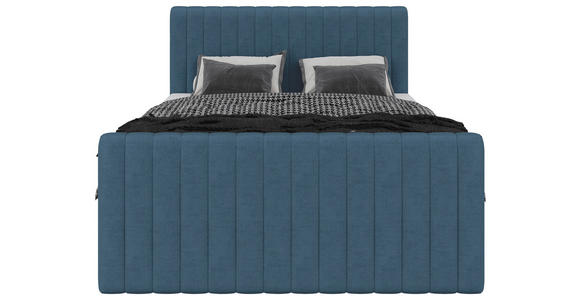 BOXBETT 140/200 cm  in Blau  - Blau/Schwarz, Basics, Kunststoff/Textil (140/200cm) - Carryhome