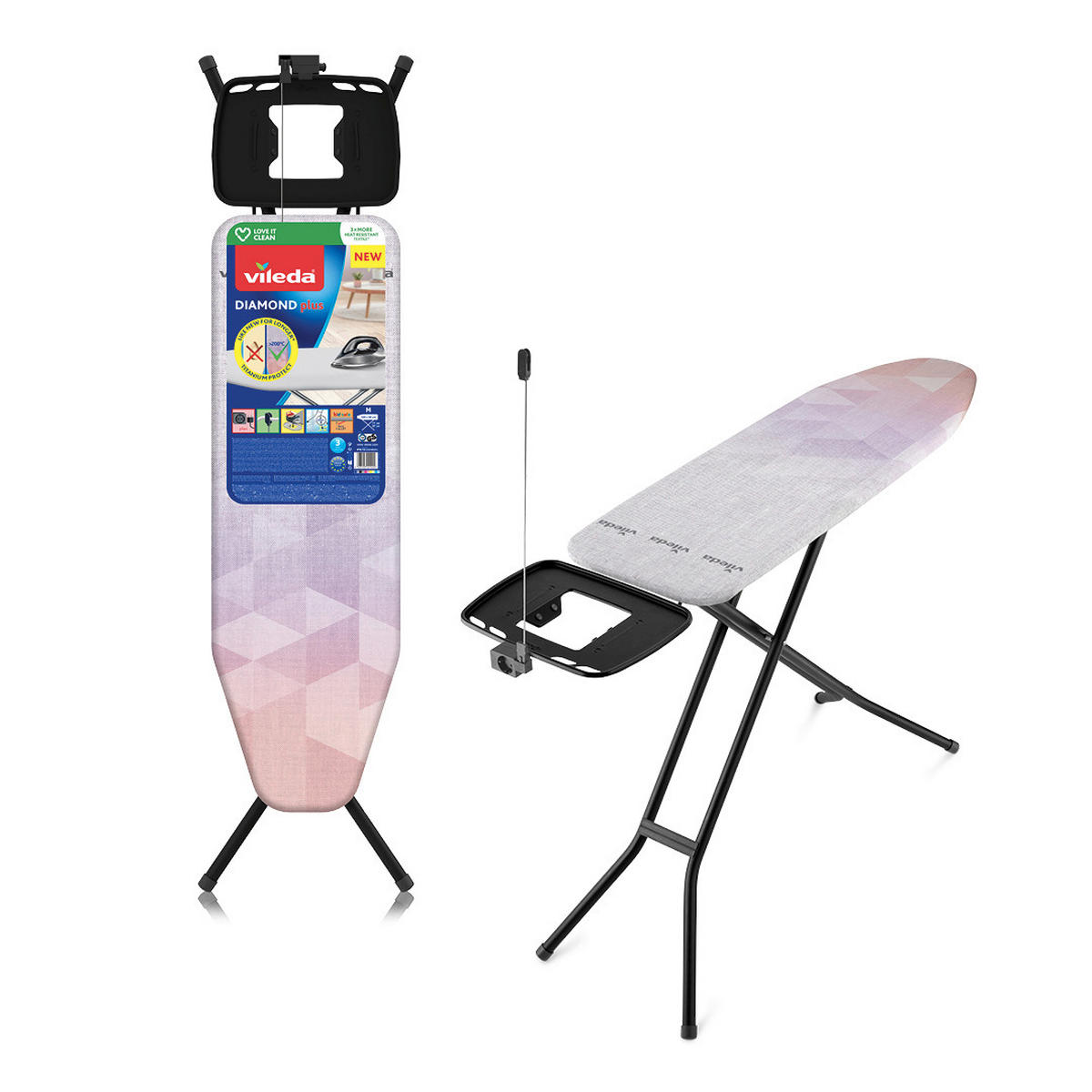 ŽEHLICÍ PRKNO - vícebarevná, Basics, plast (44/169/6,5cm) - Vileda