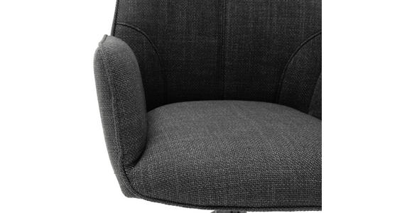 ARMLEHNSTUHL in Webstoff - Anthrazit/Schwarz, Design, Textil/Metall (59/87/61cm) - Carryhome