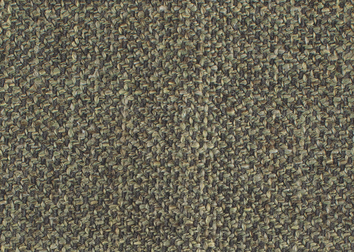 ECKSOFA Flachgewebe Olivgrün  - Schwarz/Olivgrün, Design, Textil/Metall (191/301cm) - Moderano