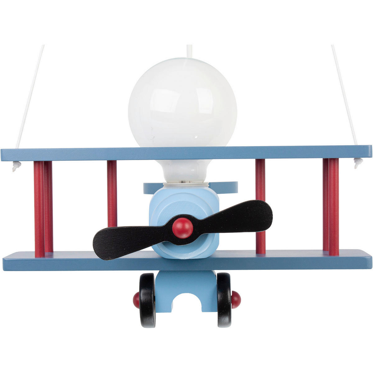 KINDERHÄNGELEUCHTE 29/31/75 cm   - Blau/Rot, KONVENTIONELL, Holz (29/31/75cm)