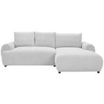 ECKSOFA Creme Webstoff  - Creme/Schwarz, MODERN, Kunststoff/Textil (265/175cm) - Carryhome