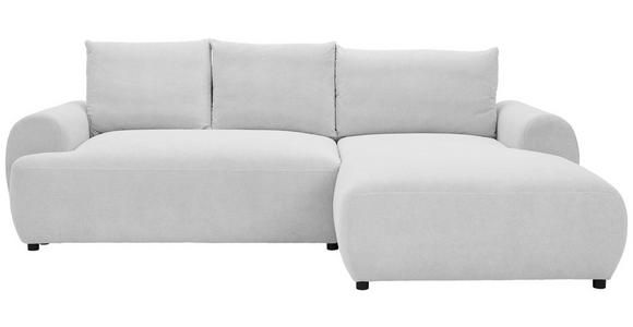 ECKSOFA Creme Webstoff  - Creme/Schwarz, MODERN, Kunststoff/Textil (265/175cm) - Carryhome